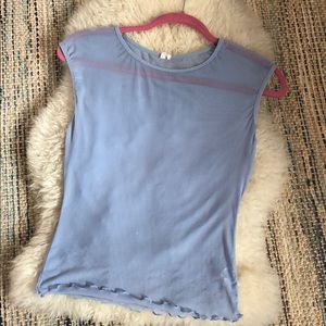 Blue mesh tee